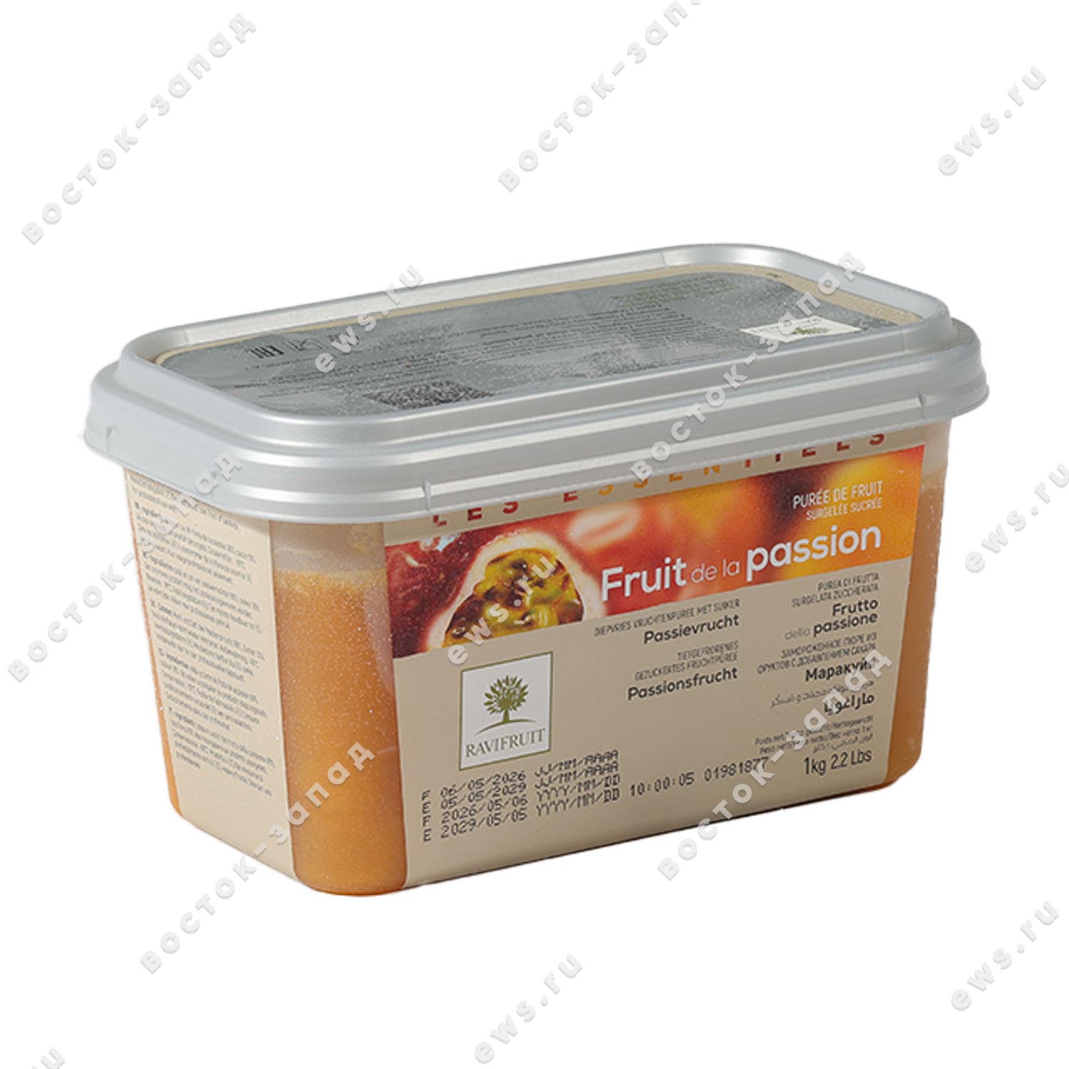 ПЮРЕ свежемороженое маракуйя THE ESSENTIALS 10% сахара 1 кг, RAVIFRUIT, ФРАНЦИЯ