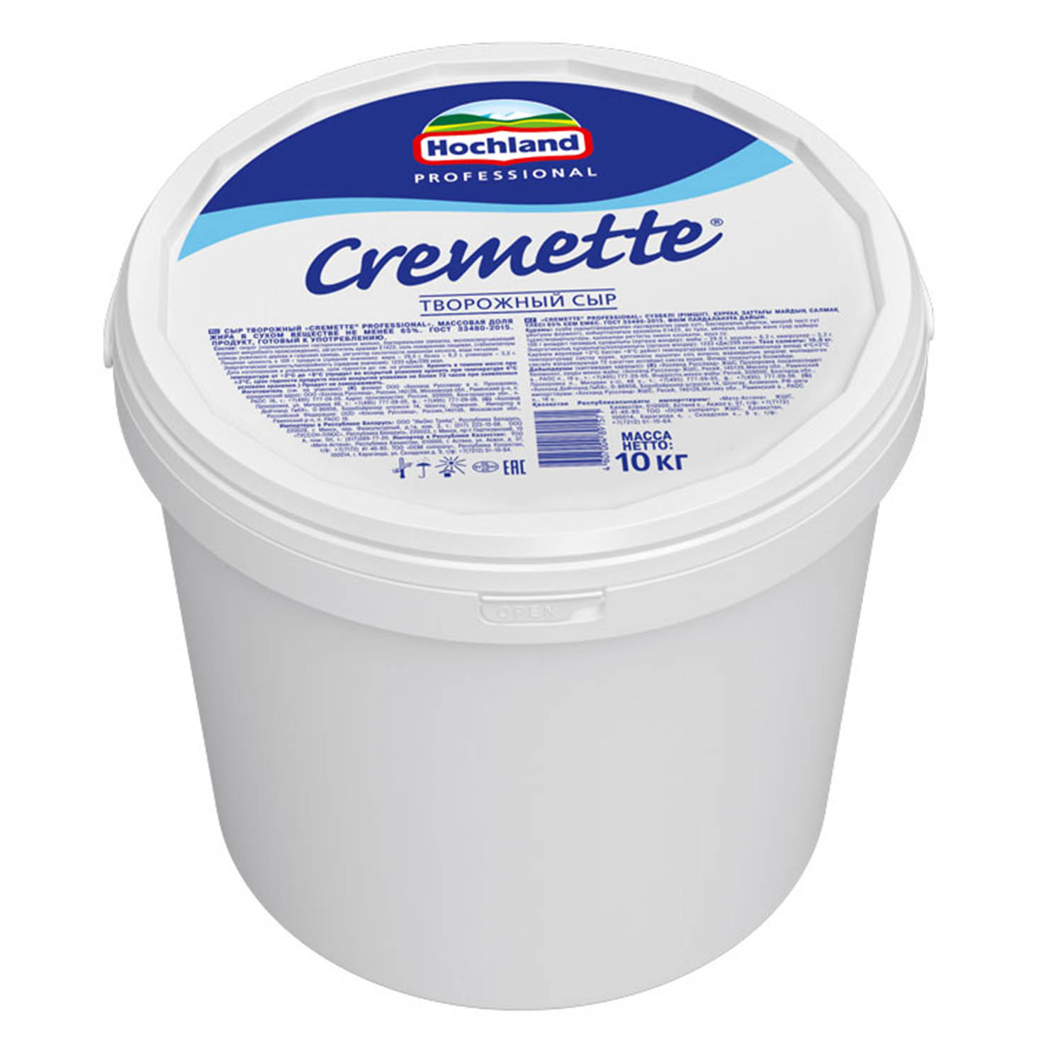 СЫР Креметте Professional творожный 65% 10 кг (КК), CREMETTE PROFESSIONAL, РОССИЯ