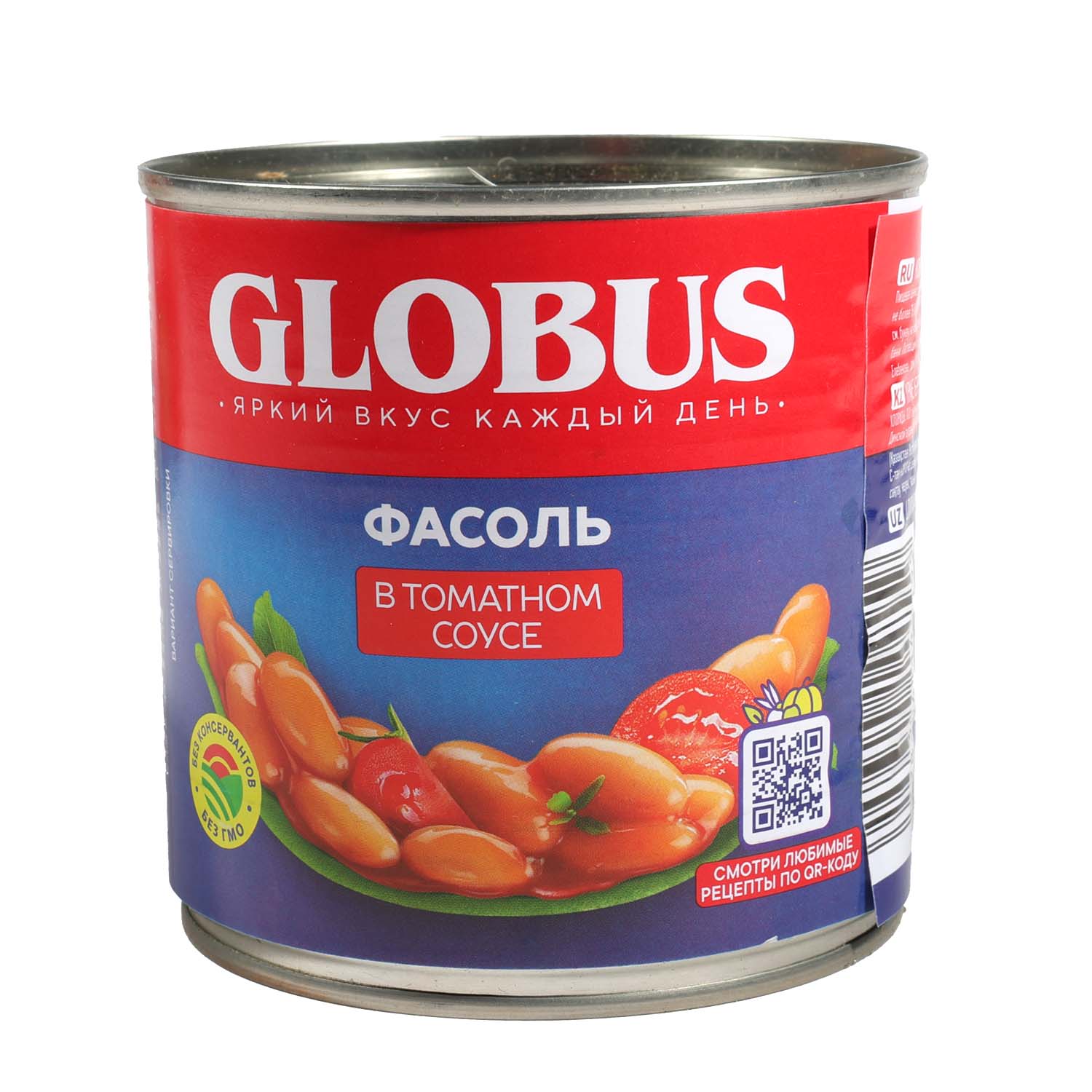 ФАСОЛЬ белая в томатном соусе 190 г/400 г/425 мл, GLOBUS, РОССИЯ