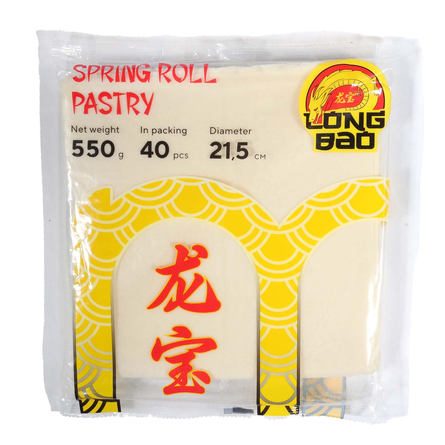 ТЕСТО для спринг-роллов 550 г, LONG BAO, КИТАЙ
