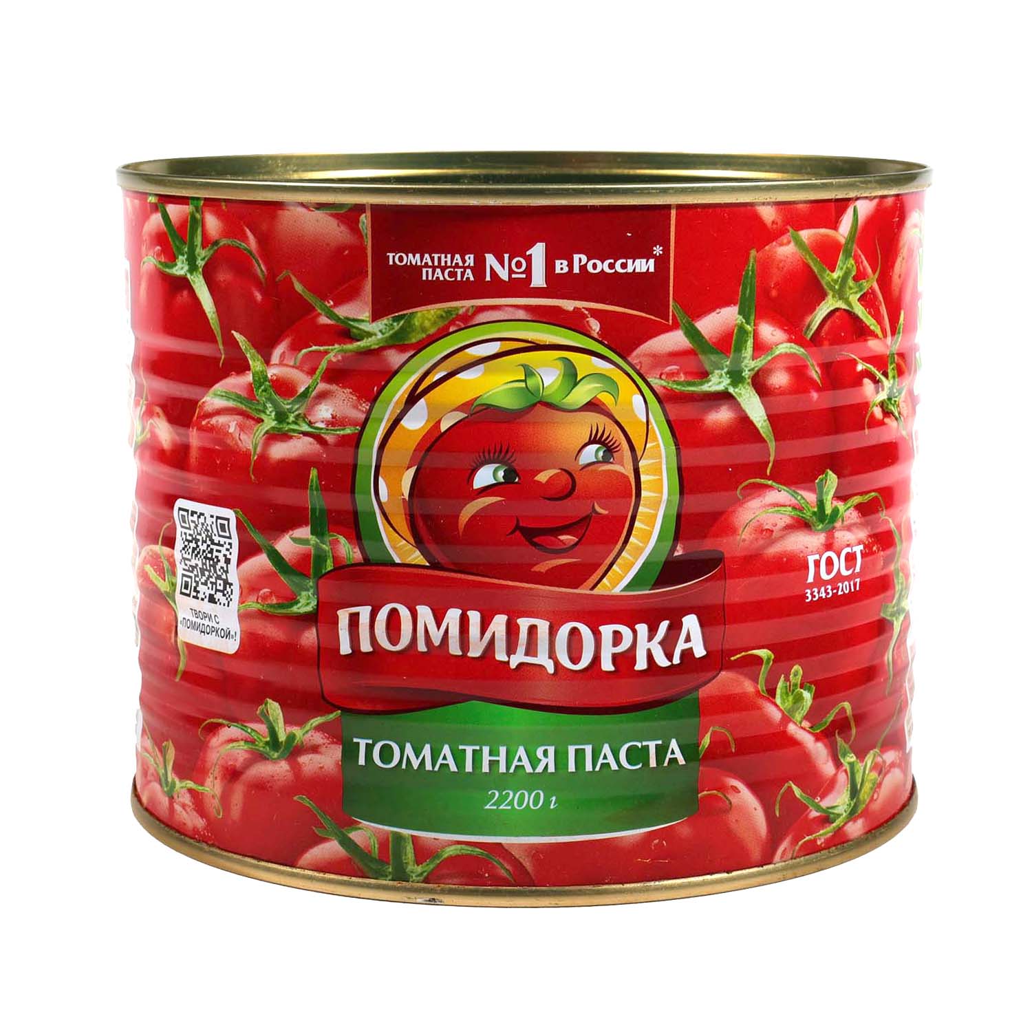 ПАСТА томатная 2200 г, ПОМИДОРКА, РОССИЯ