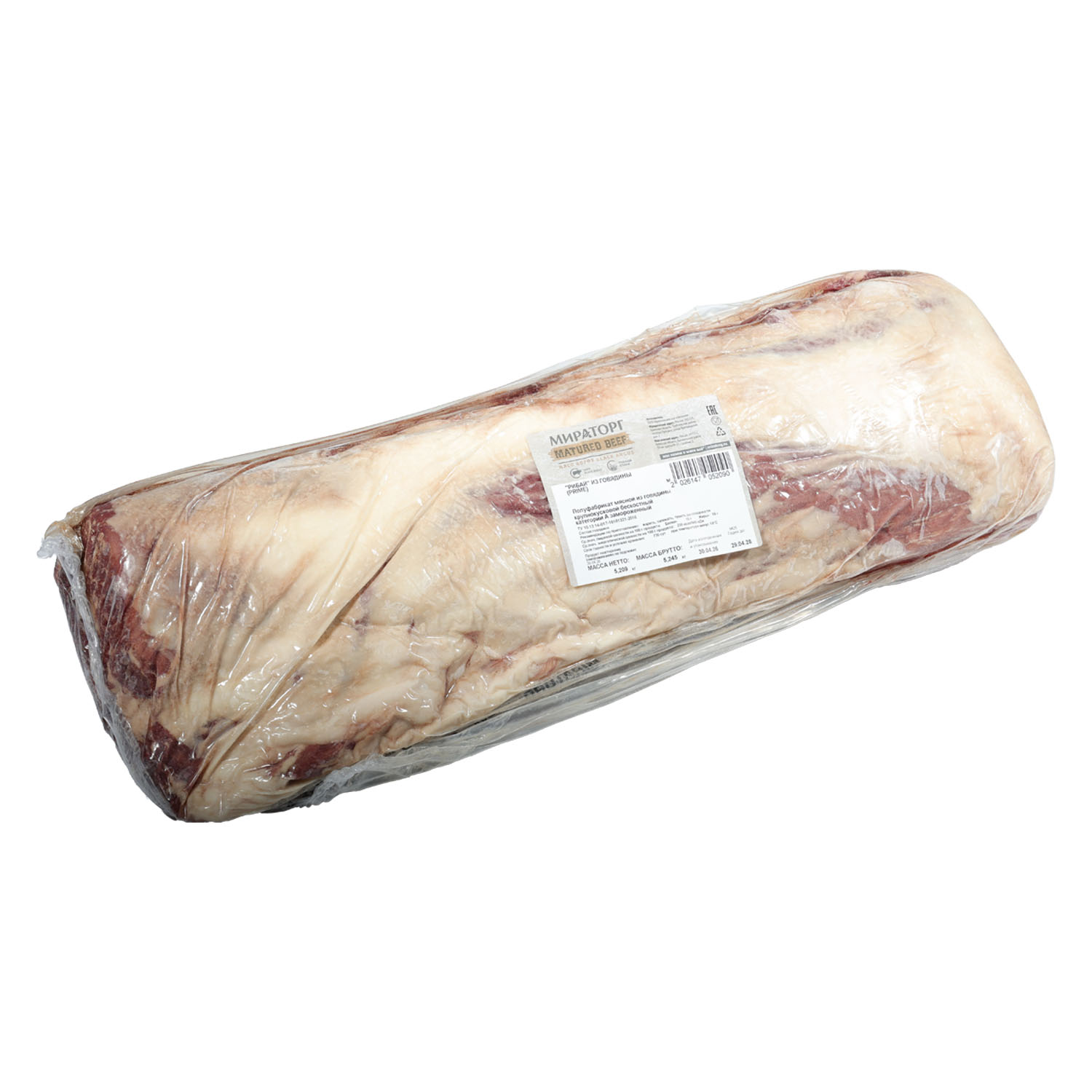 ГОВЯДИНА премиальная толстый край (рибай) Matured Beef, prime ~4,5 кг, МИРАТОРГ, РОССИЯ
